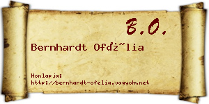 Bernhardt Ofélia névjegykártya
